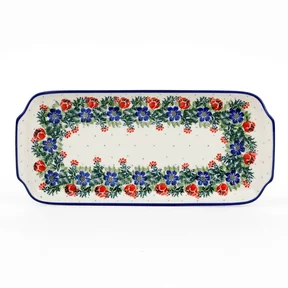 Tacka z uszkami 410 32/14,5 cm <br> 1535X Czerwony wianuszek